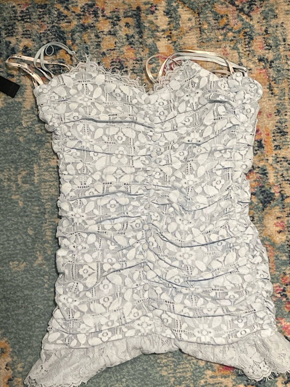 For Love & Lemons White Lace Mini Dress